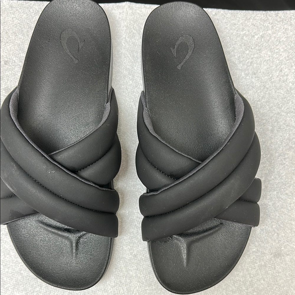 OluKai Black Slide Sandals